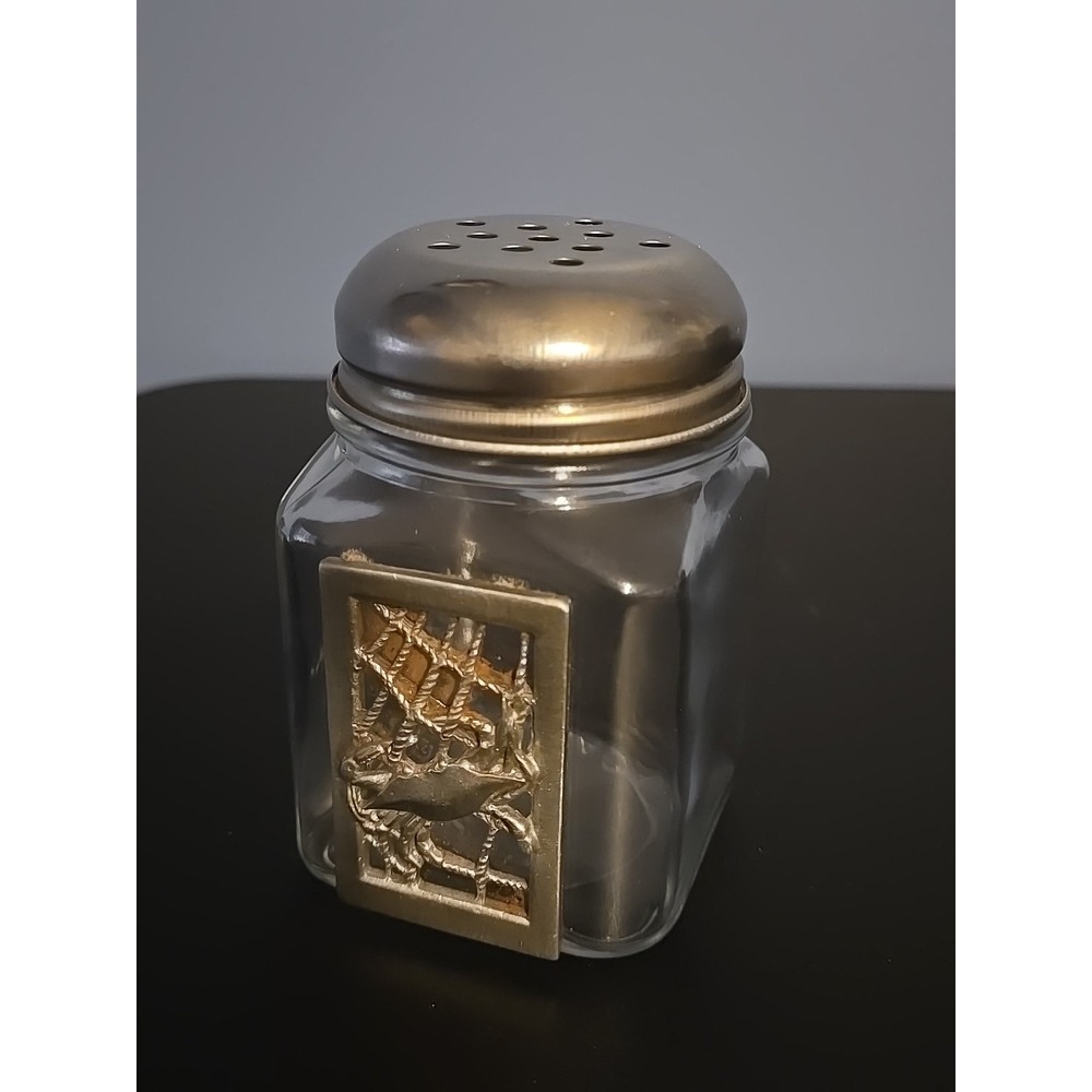 Crab in a Net Salt & Pepper Spice Shaker Stainless Lid CANADA